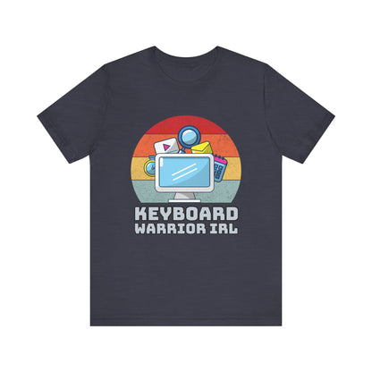 Playful Keyboard Warrior Tee, Gamer Shirt, Geek Fashion, Cute Coding Gift, Unisex Casual Tee, Retro Gaming Apparel
