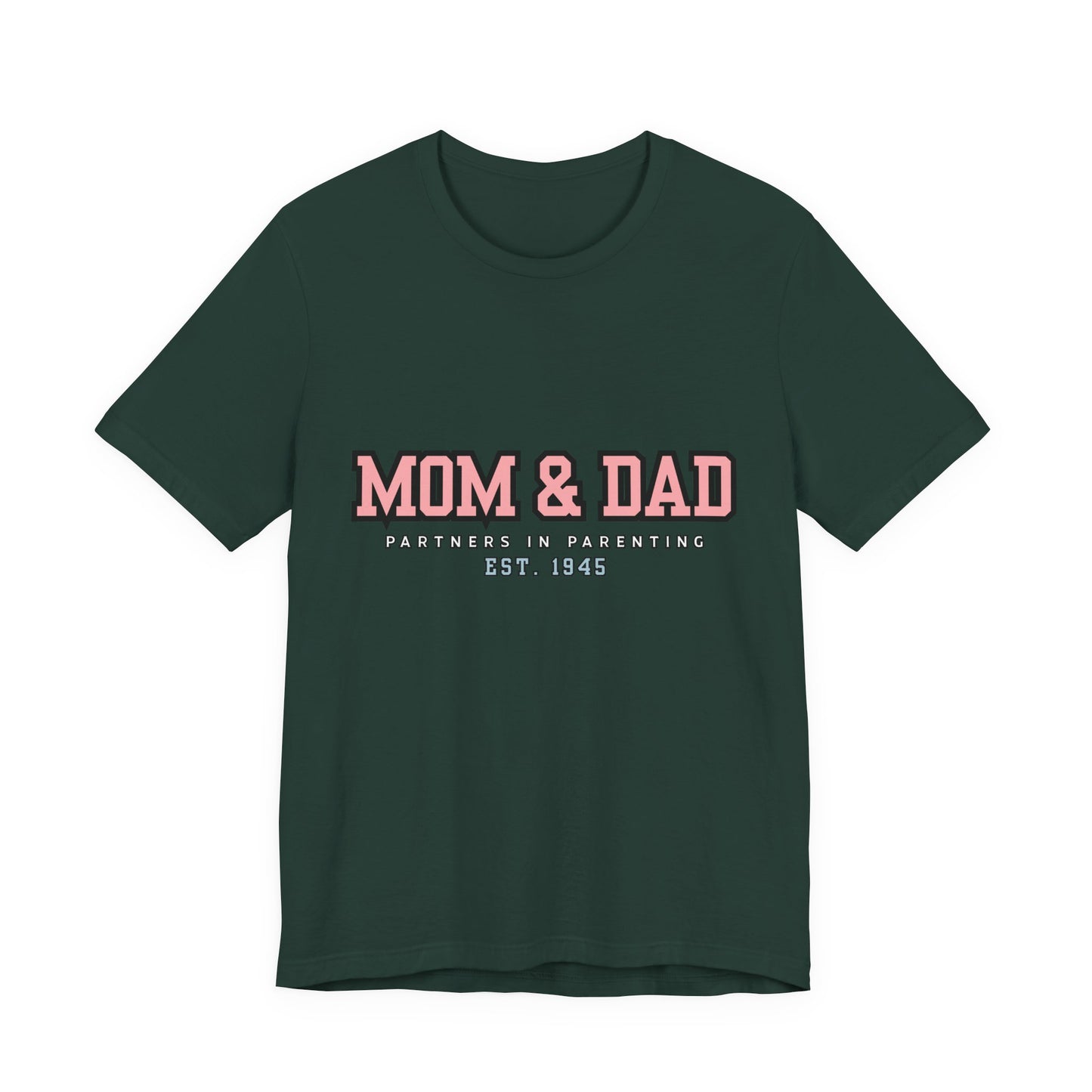 Mom & Dad Partner in Parenting Tee, Family Matching Tee, Parent T-Shirt, Gift for New Parents, Cute Family Shirt, Unisex Graphic Tee