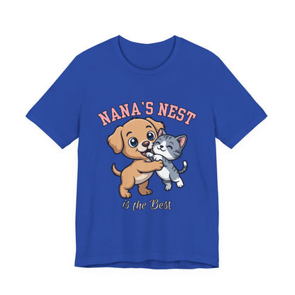 Nana's Nest Pets Unisex Tee, Cute Pet Lover T-Shirt, Gift for Dog and Cat Lovers, Family Reunion Shirt, Birthday Gift Idea