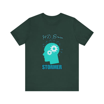 HD Brain Stormer Tee, Funny Unisex T-Shirt, Gift for Tech Lovers, Unique Geeky Apparel, Casual Brainstorming Shirt