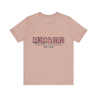 Mom & Dad Partner in Parenting Tee, Family Matching Tee, Parent T-Shirt, Gift for New Parents, Cute Family Shirt, Unisex Graphic Tee