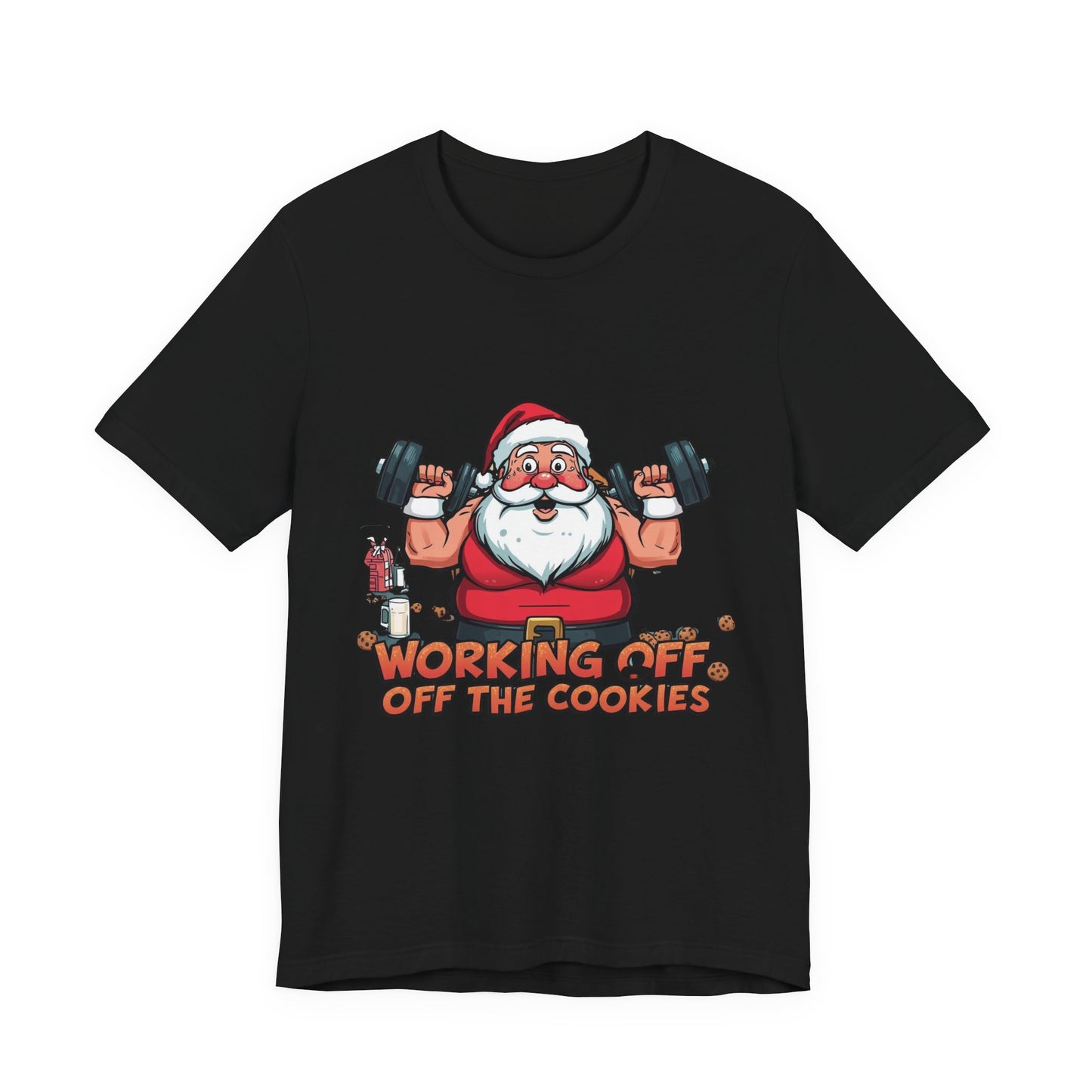 Unisex Tee Santa Funny Cookies Design T-Shirt