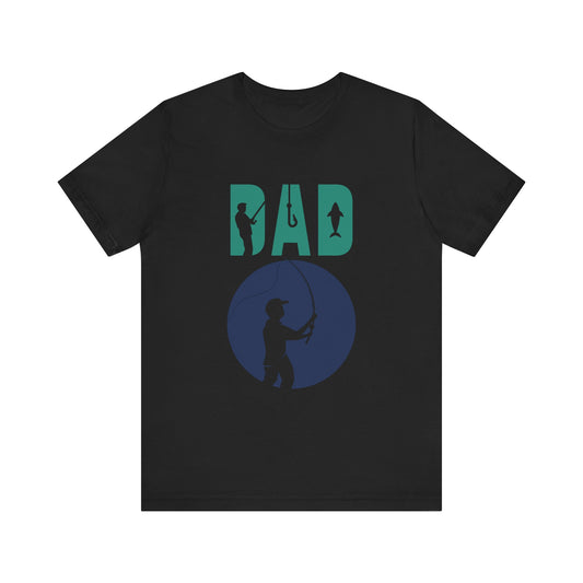 Fishing Dad Tee - Unisex Jersey Short Sleeve T-Shirt for Father's Day, Fishing Lover Gift, Dad's Birthday, Casual Wear, Gift for Him