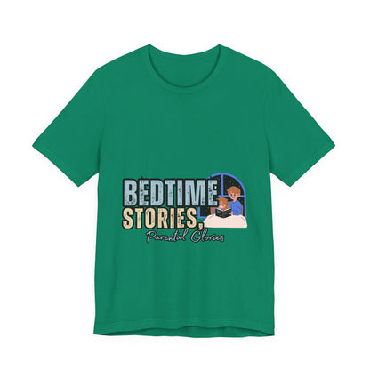 Bedtime Stories Unisex Tee, Cozy Sleep Shirt, Gift for Parents, Family Storytime T-shirt, Book Lovers Apparel