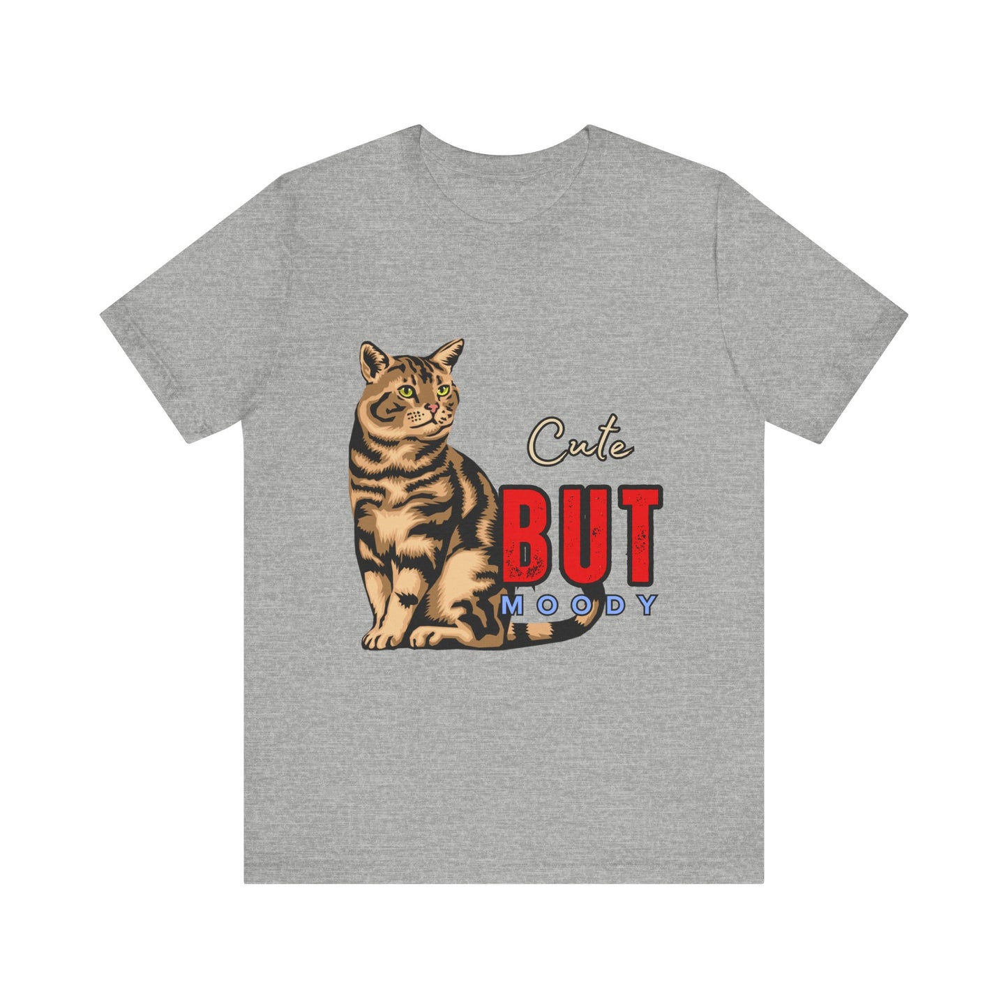 Cute But Moody Cat Tee - Unisex Jersey T-Shirt for Cat Lovers, Funny Pet Shirt, Gift for Cat Owners, Birthday or Holiday Apparel, [...]