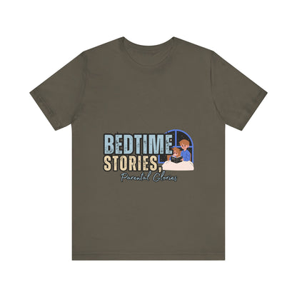Bedtime Stories Unisex Tee, Cozy Sleep Shirt, Gift for Parents, Family Storytime T-shirt, Book Lovers Apparel