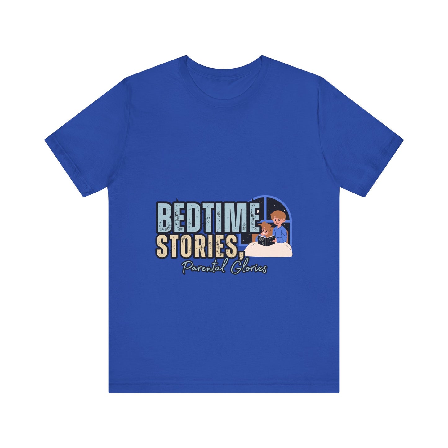 Bedtime Stories Unisex Tee, Cozy Sleep Shirt, Gift for Parents, Family Storytime T-shirt, Book Lovers Apparel
