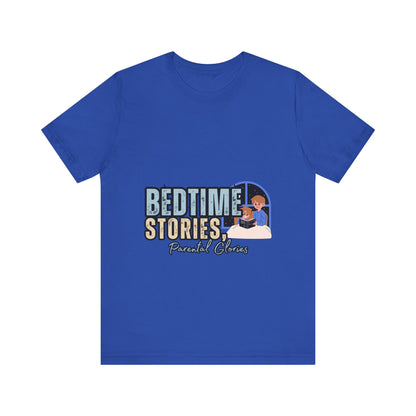 Bedtime Stories Unisex Tee, Cozy Sleep Shirt, Gift for Parents, Family Storytime T-shirt, Book Lovers Apparel
