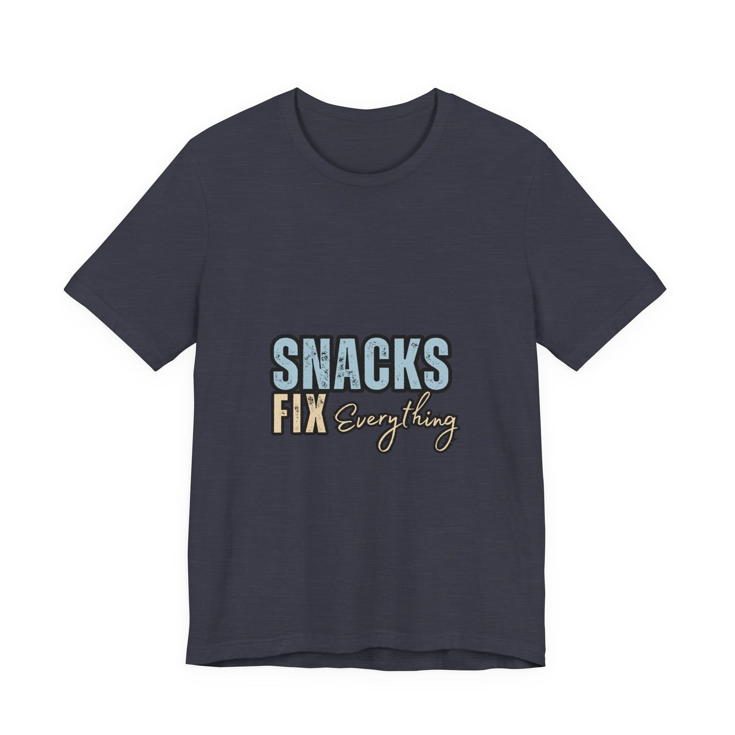 Funny Snack-Themed Unisex Tee, Ideal Gift for Food Lovers, Perfect for Casual Wear, Parties, or Movie Nights