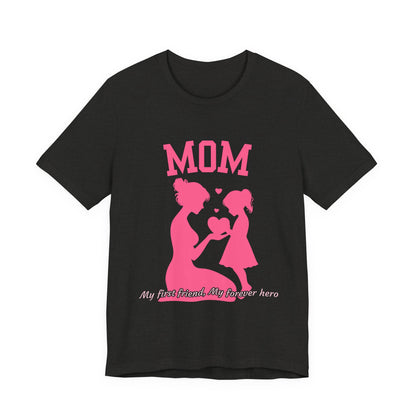 Mom and Daughter Love Tee | Unisex Jersey T-shirt for Mother's Day, Birthday Gift, Family Outing, Casual Wear, Heartwarming Gift