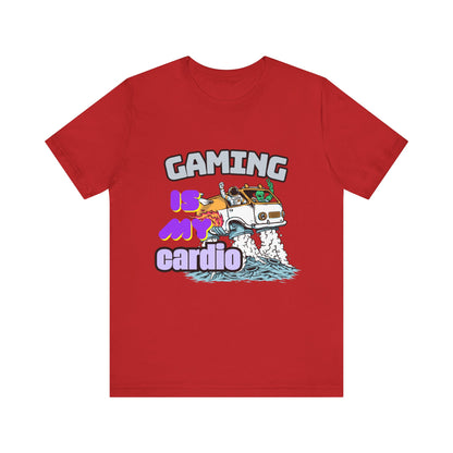 Gaming Is My Cardio Tee, Unisex Graphic T-Shirt for Gamers, Funny Gift for Birthdays, Casual Wear, Unique Gamer Apparel