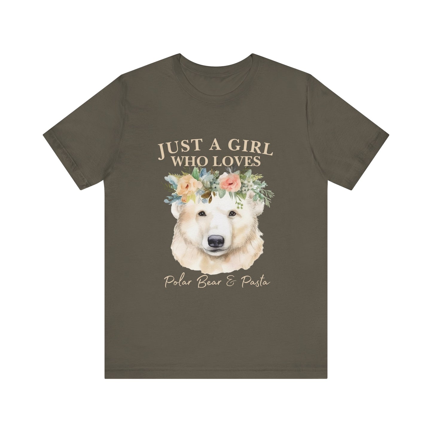 Just a Girl Who Loves Polar Bears Tee, Cute Animal Lover Gift, Nature Tee, Casual Wear, Eco-friendly Shirt, Pet Lover Apparel
