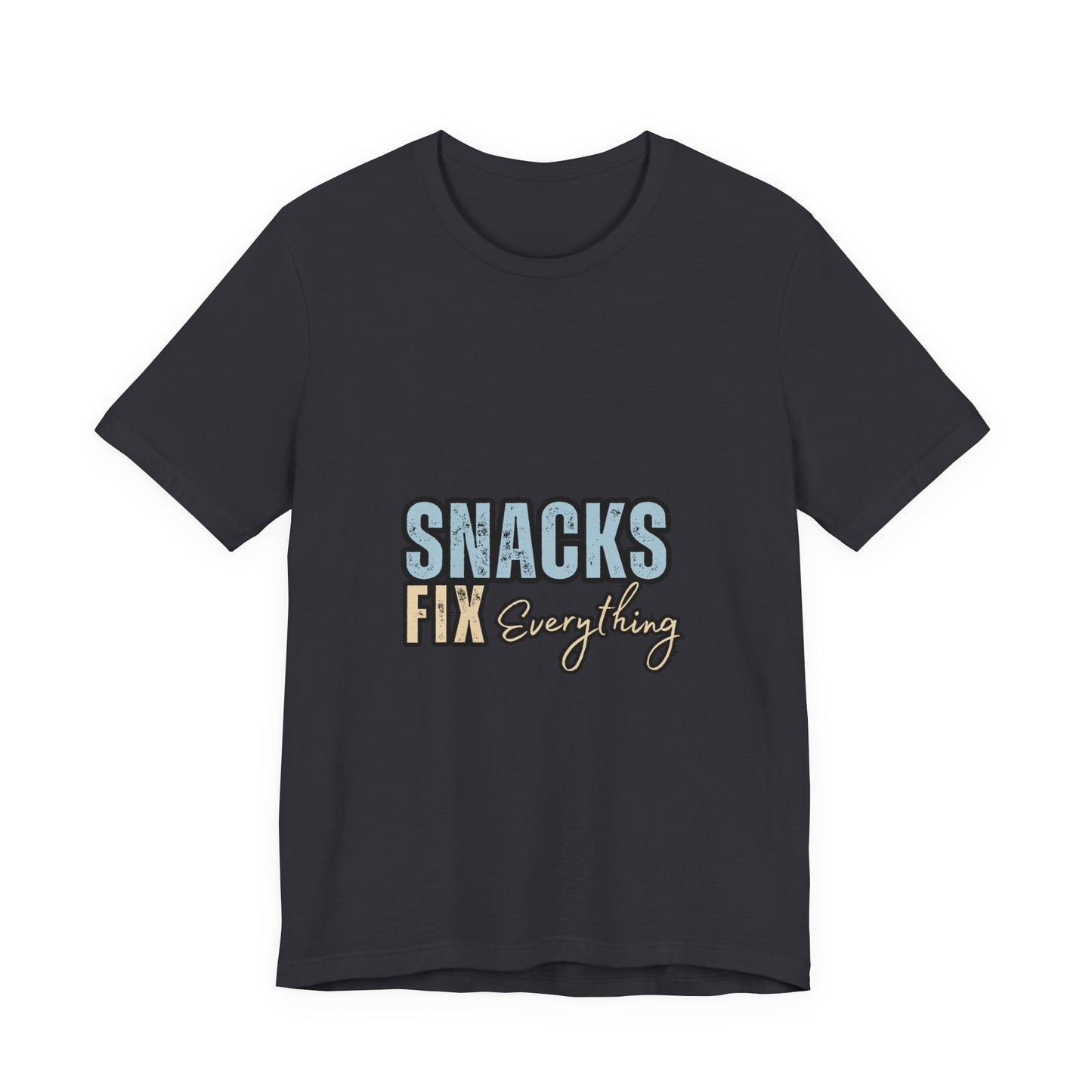 Funny Snack-Themed Unisex Tee, Ideal Gift for Food Lovers, Perfect for Casual Wear, Parties, or Movie Nights