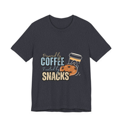 Coffee & Snacks Unisex Tee | Fun Graphic Shirt | Perfect for Coffee Lovers | Kitchen Gift | Foodie Apparel
