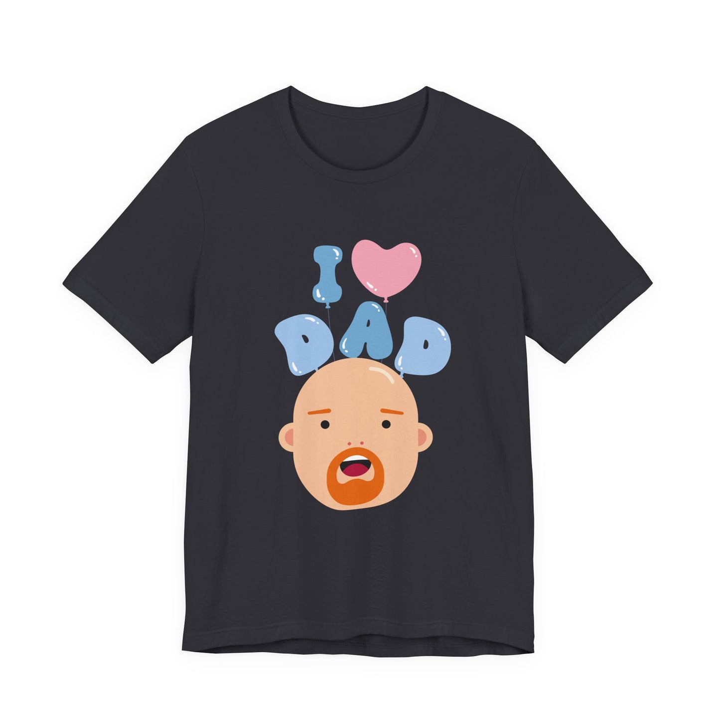 I Love Dad Tee - Perfect Gift for Father's Day, Dad's Birthday, Family Gatherings, Casual Wear, Unisex Jersey Short Sleeve Shirt