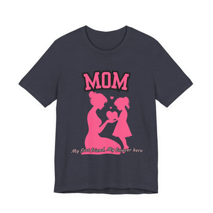 Mom and Daughter Love Tee | Unisex Jersey T-shirt for Mother's Day, Birthday Gift, Family Outing, Casual Wear, Heartwarming Gift