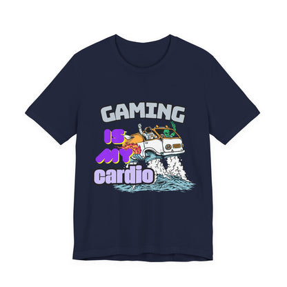 Gaming Is My Cardio Tee, Unisex Graphic T-Shirt for Gamers, Funny Gift for Birthdays, Casual Wear, Unique Gamer Apparel