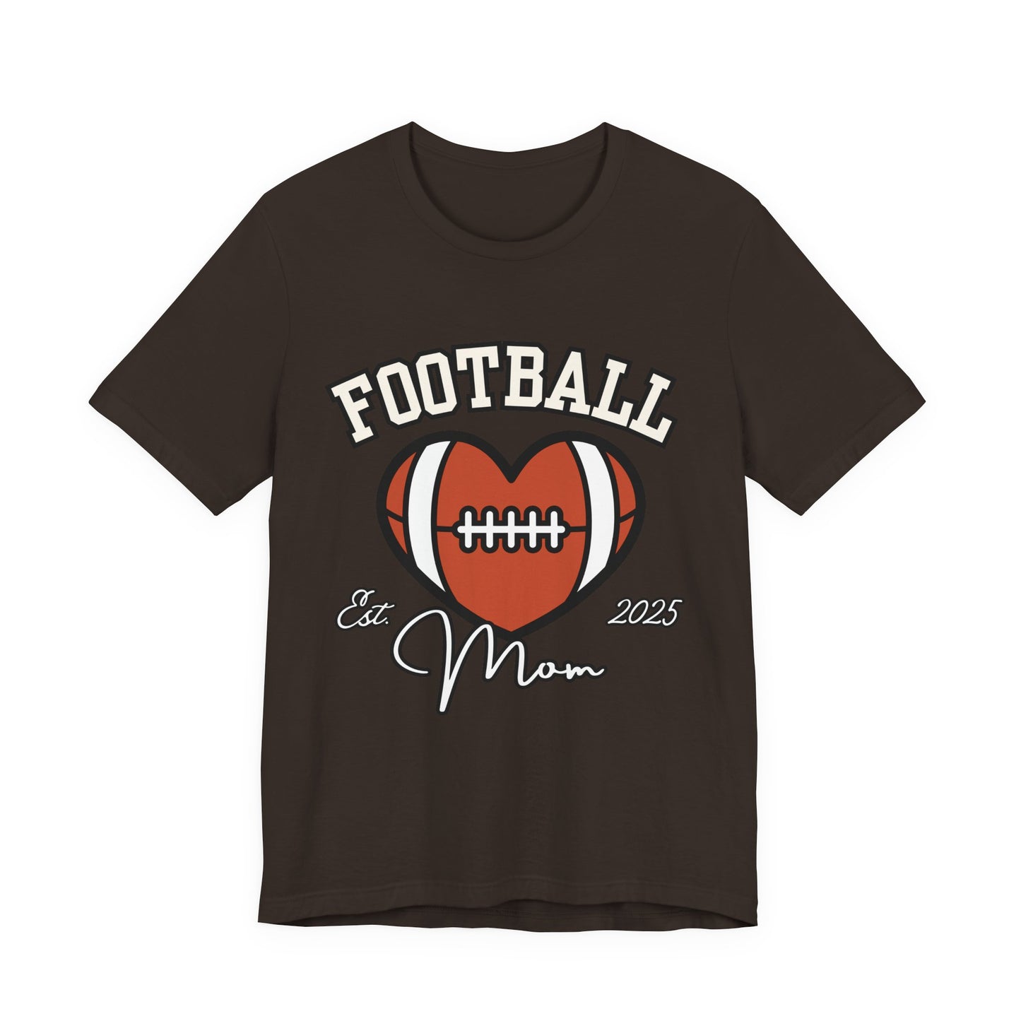 Football Heart Mom Tee, Gift for Sports Moms, Unisex Football Shirt, Casual Daywear, Game Day Outfit, Football Fan Gift