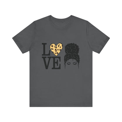Love Print Girl Tee, Cute Gift for Dates, Casual Everyday Wear, Valentine's Day Top, Unique Fashion Statement for Ladies
