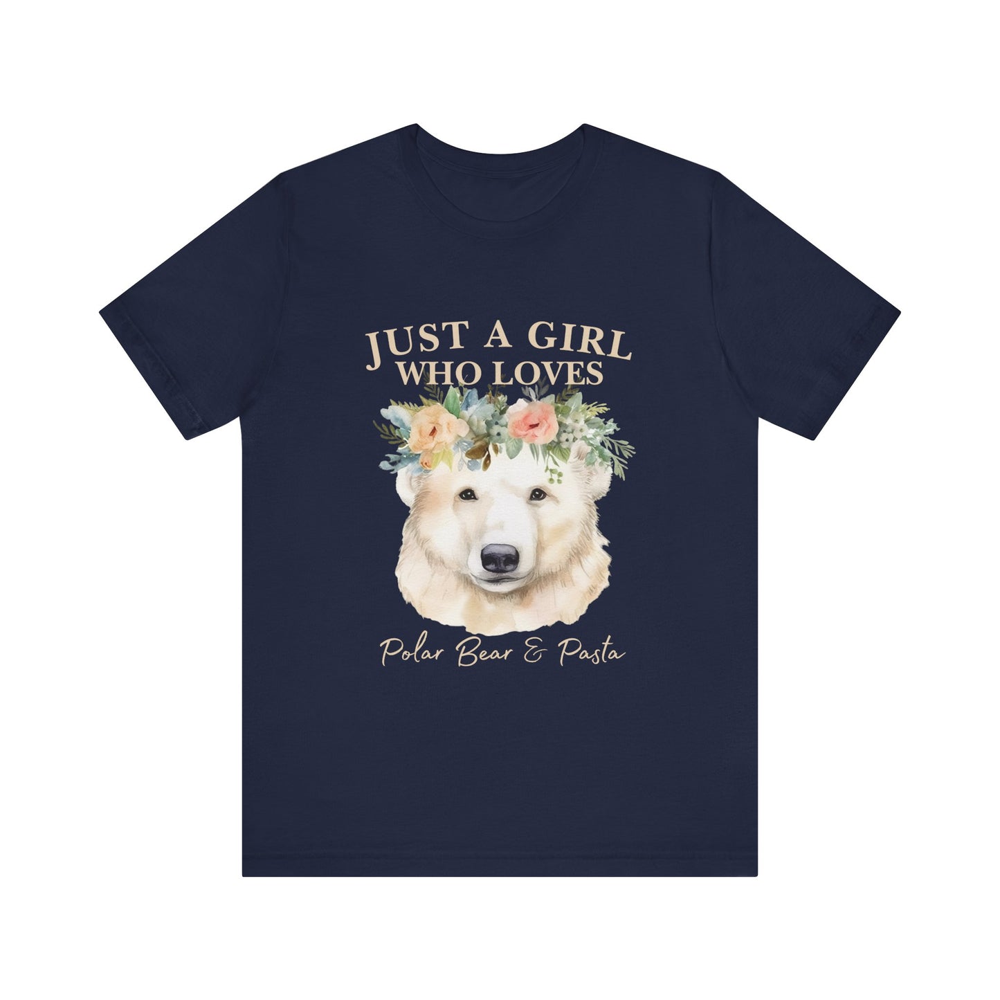 Just a Girl Who Loves Polar Bears Tee, Cute Animal Lover Gift, Nature Tee, Casual Wear, Eco-friendly Shirt, Pet Lover Apparel