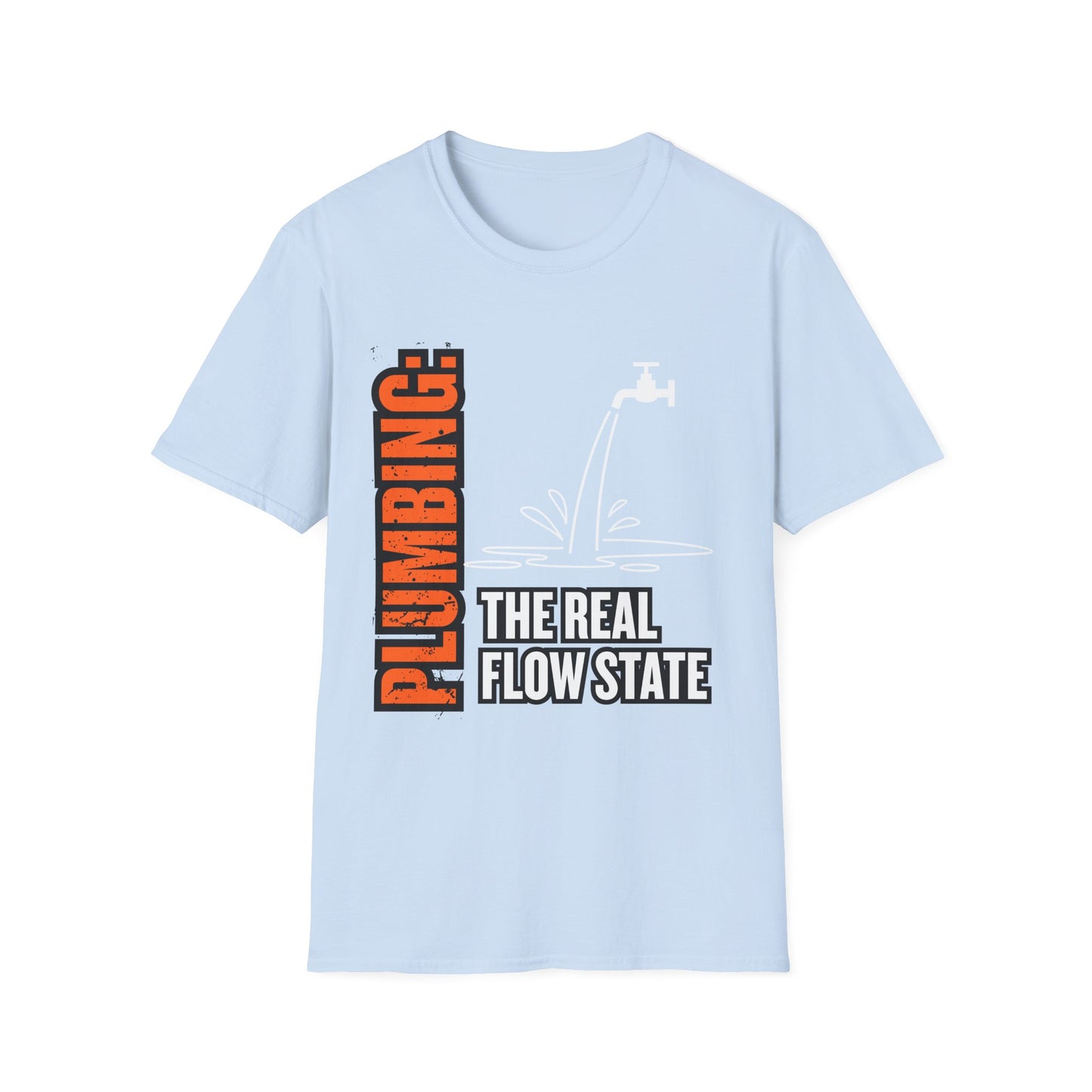 Plumbing Flow State Tee, Unisex Softstyle T-Shirt, Casual Workwear, Gift for Plumbers, Home Improvement Enthusiasts