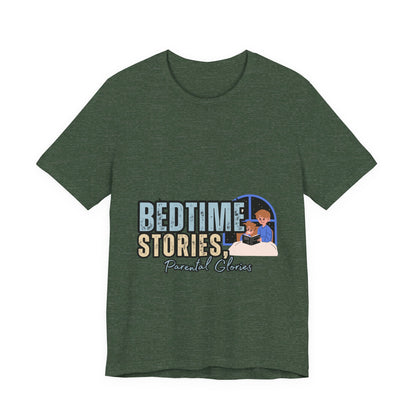 Bedtime Stories Unisex Tee, Cozy Sleep Shirt, Gift for Parents, Family Storytime T-shirt, Book Lovers Apparel