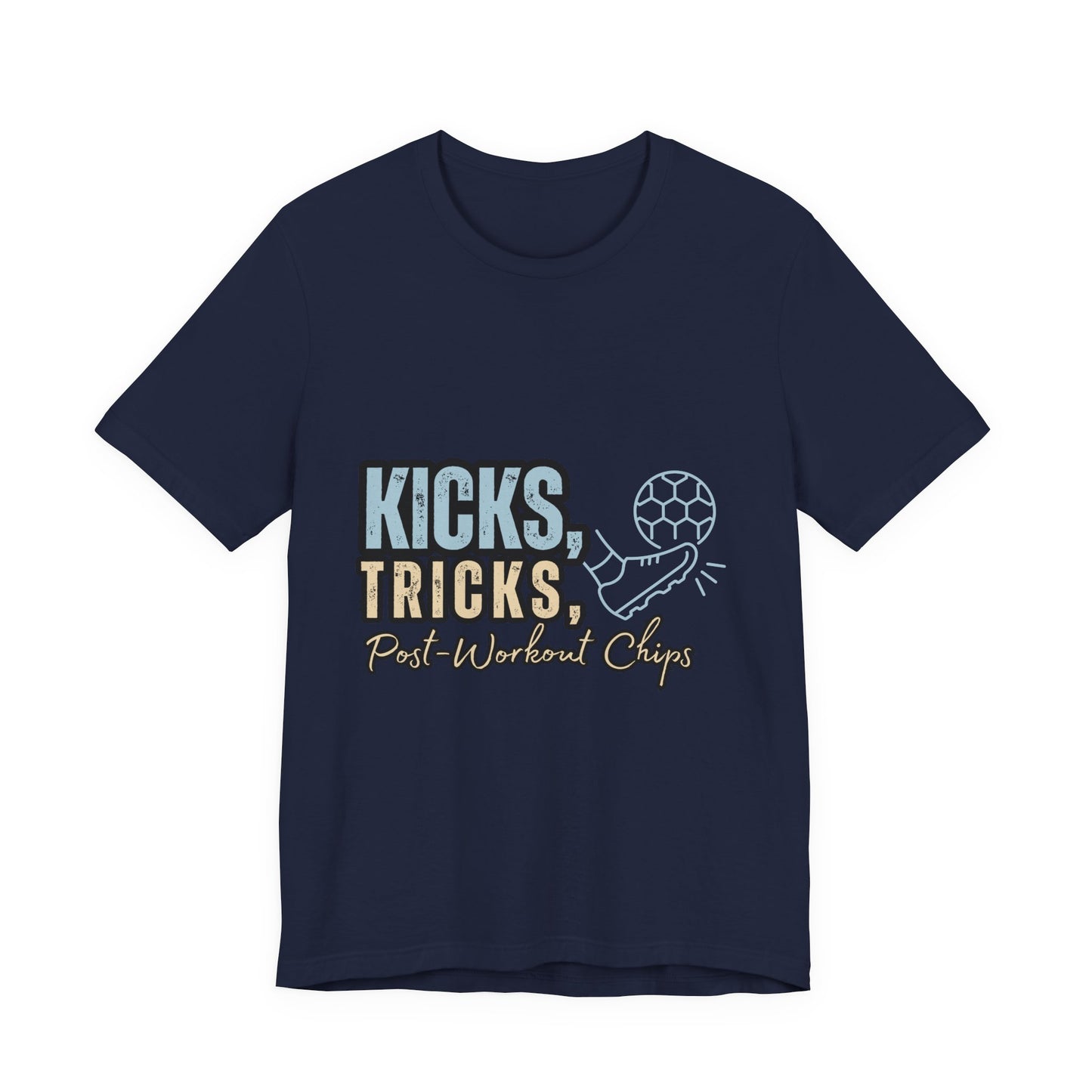 Playful Graphic Tee for Fun Lovers, Kicks Tricks T-Shirt, Unisex Casual Wear, Perfect Gift for Friends, Ideal for Parties, Celebrations