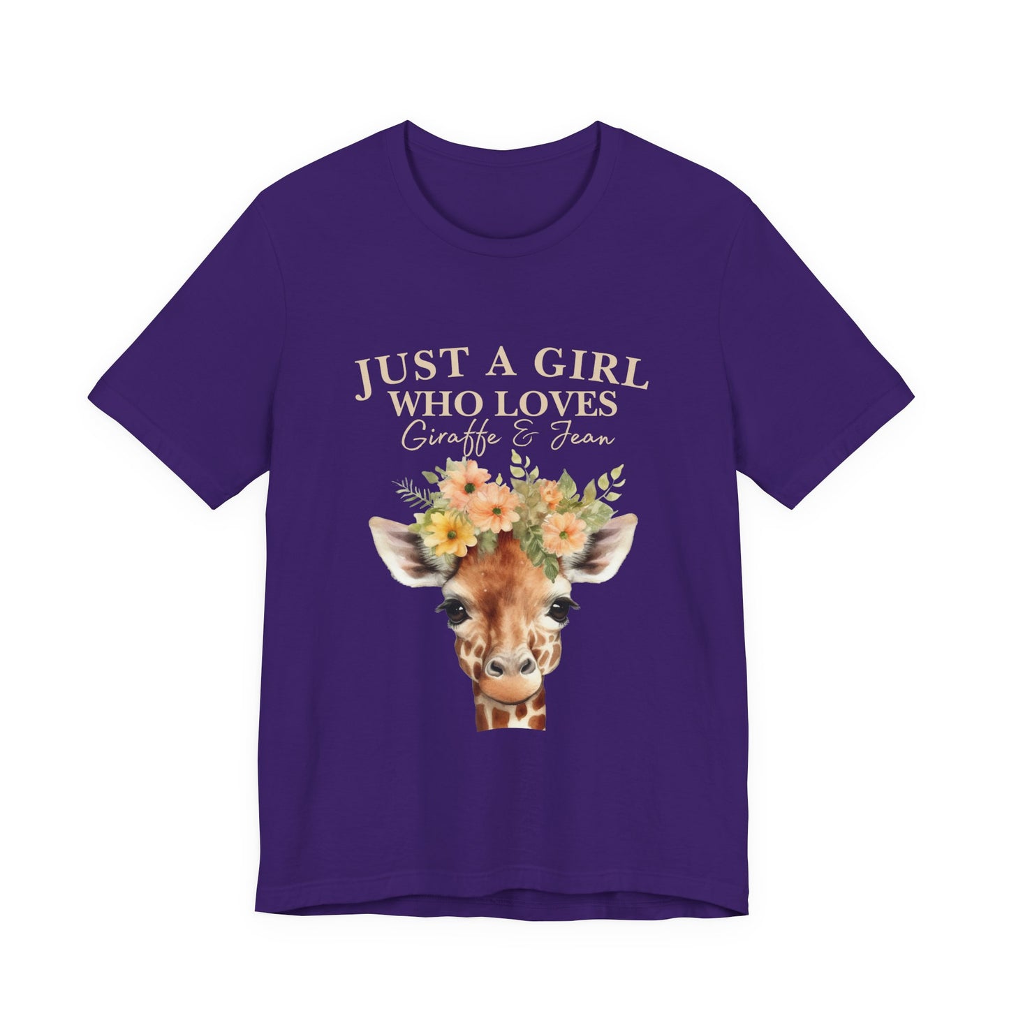 Just a Girl Who Loves Giraffes Tee, Cute Animal Lover Gift, Summer Casual Fashion, Birthday Tee, Nature Enthusiast Shirt