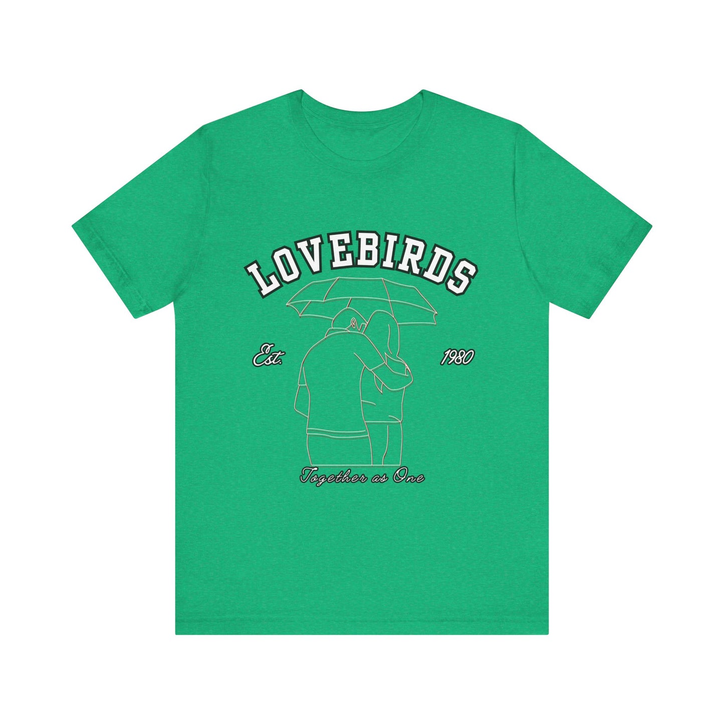 Lovebirds Unisex T-Shirt, Romantic Tee for Couples, Anniversary Gift, Valentine's Day Apparel, Gift for Her/Him, Cute Casual Wear
