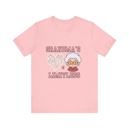 Grandma's Limitless Love Unisex Tee, Cute Grandmother Gift, Family Reunion Shirt, Mother's Day Tee, Comfortable Everyday Wear, [...]