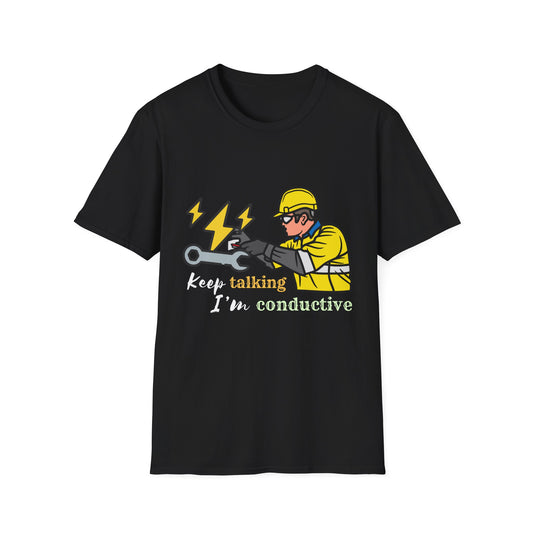 Electrician Humor T-Shirt, Funny Work Shirt, Gift for Electricians, Casual Tee, Unique Graphic Tee, Funny Labor Day Gift, Dad Gift