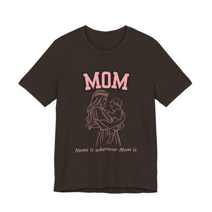 Mom Love Unisex Jersey Tee, Cute Gift for Mom, Mother’s Day Shirt, Casual Family Tee, Soft Cotton Top