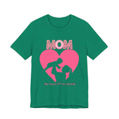 Mom Heart Unisex Tee | Gift for Mom, Mother's Day Shirt, Family Love T-Shirt, Heartwarming Apparel, Cute Mom Gift