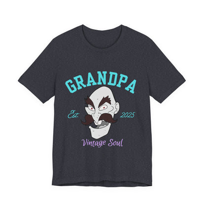 Grandpa Est 2025 Vintage Soul Tee, Funny Grandpa Gift, Unisex T-Shirt, Father's Day, Vintage Style, Gift for Grandpa
