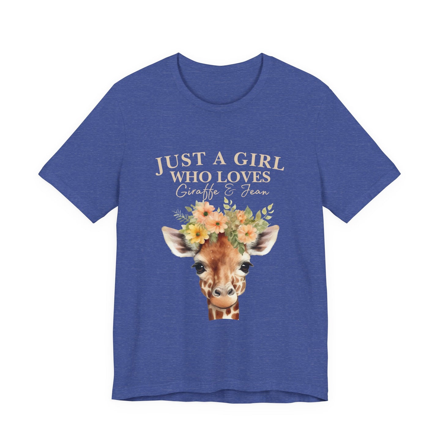 Just a Girl Who Loves Giraffes Tee, Cute Animal Lover Gift, Summer Casual Fashion, Birthday Tee, Nature Enthusiast Shirt