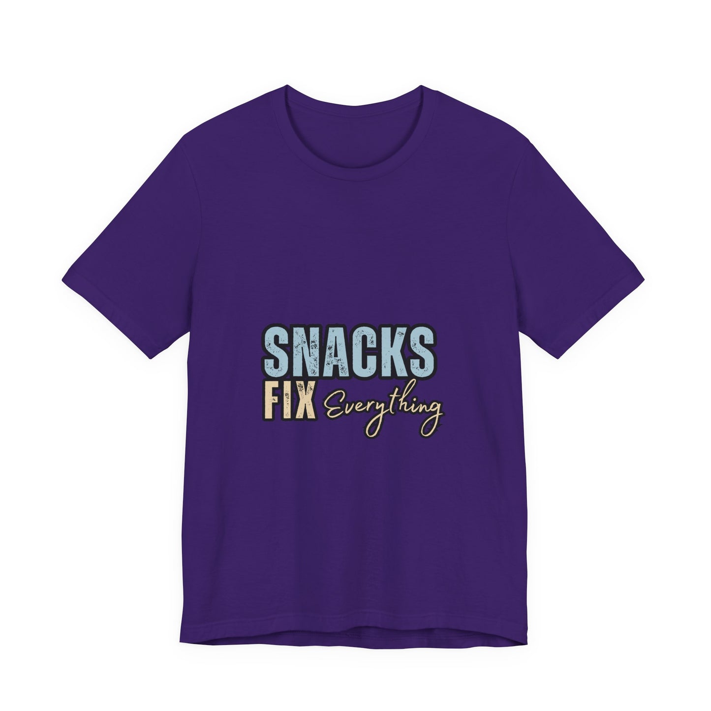 Funny Snack-Themed Unisex Tee, Ideal Gift for Food Lovers, Perfect for Casual Wear, Parties, or Movie Nights