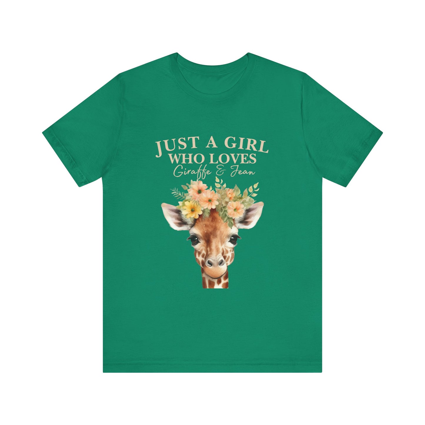 Just a Girl Who Loves Giraffes Tee, Cute Animal Lover Gift, Summer Casual Fashion, Birthday Tee, Nature Enthusiast Shirt