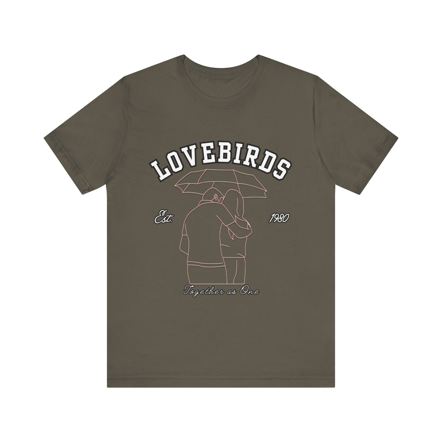 Lovebirds Unisex T-Shirt, Romantic Tee for Couples, Anniversary Gift, Valentine's Day Apparel, Gift for Her/Him, Cute Casual Wear