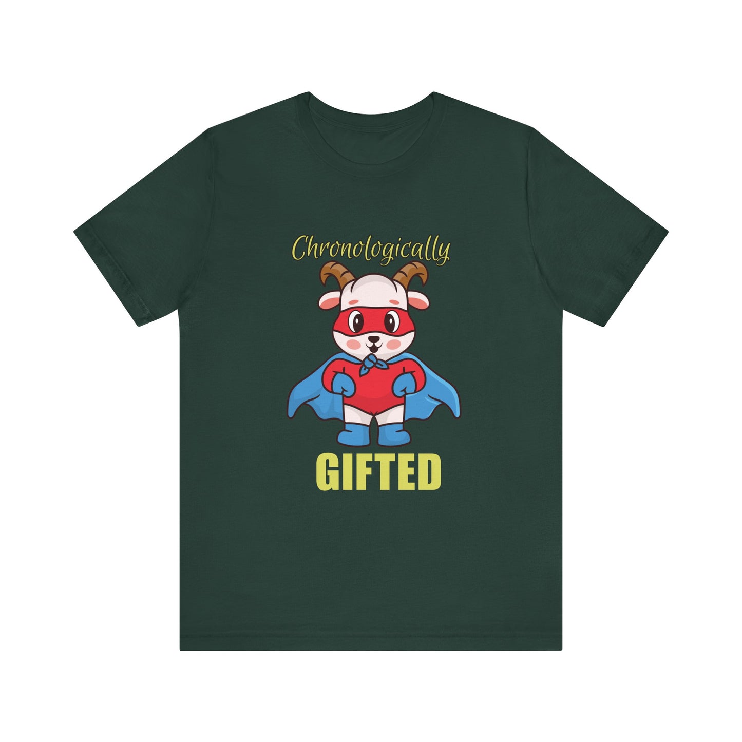 Chronologically Gifted Superhero Tee, Fun T-Shirt for Kids, Birthday Gift, Unisex Short Sleeve, Comfortable Casual Wear, Cute Pet [...]