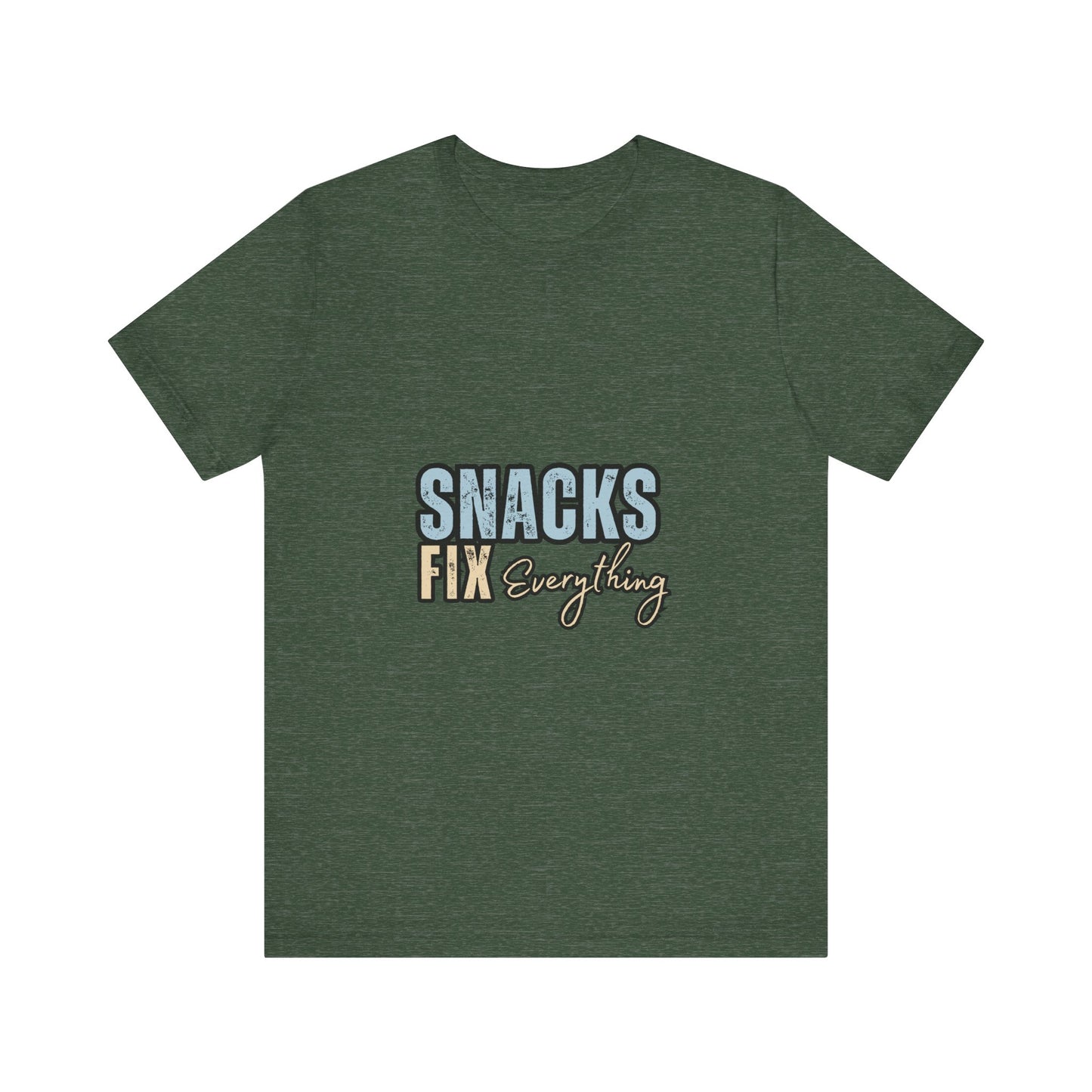 Funny Snack-Themed Unisex Tee, Ideal Gift for Food Lovers, Perfect for Casual Wear, Parties, or Movie Nights