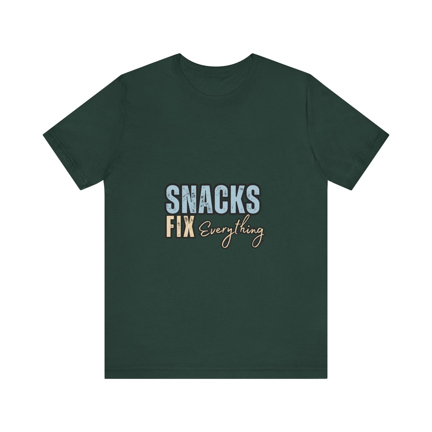 Funny Snack-Themed Unisex Tee, Ideal Gift for Food Lovers, Perfect for Casual Wear, Parties, or Movie Nights