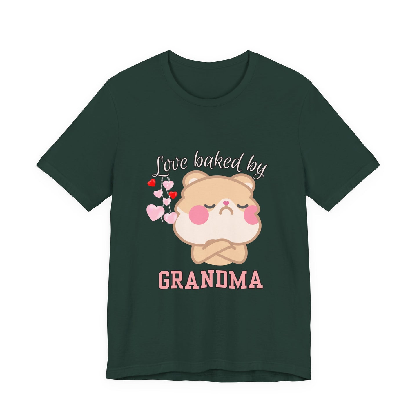 Love Baked by Grandma Tee - Cute Gift for Grandkids, Grandma Shirt, Family Reunion, Birthday Gift, Casual Wear