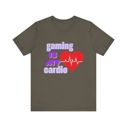 Gaming Is My Cardio Tee, Unisex T-Shirt, Gamer Shirt, Casual Wear, Perfect Gift for Gamers, Fun Graphic Tee