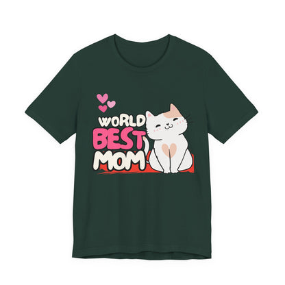 World's Best Mom Kitty Cat Tee, Unisex T-Shirt for Cat Lovers, Mother's Day Gift, Casual Wear, Kids and Moms Matching Shirts, Cute Pet Lover [...]
