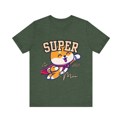 Super Hero Mom Tee, Cute Cat T-Shirt, Gift for Cat Lovers, Casual Wear, Fun Unisex Shirt, Birthday Celebration Tee
