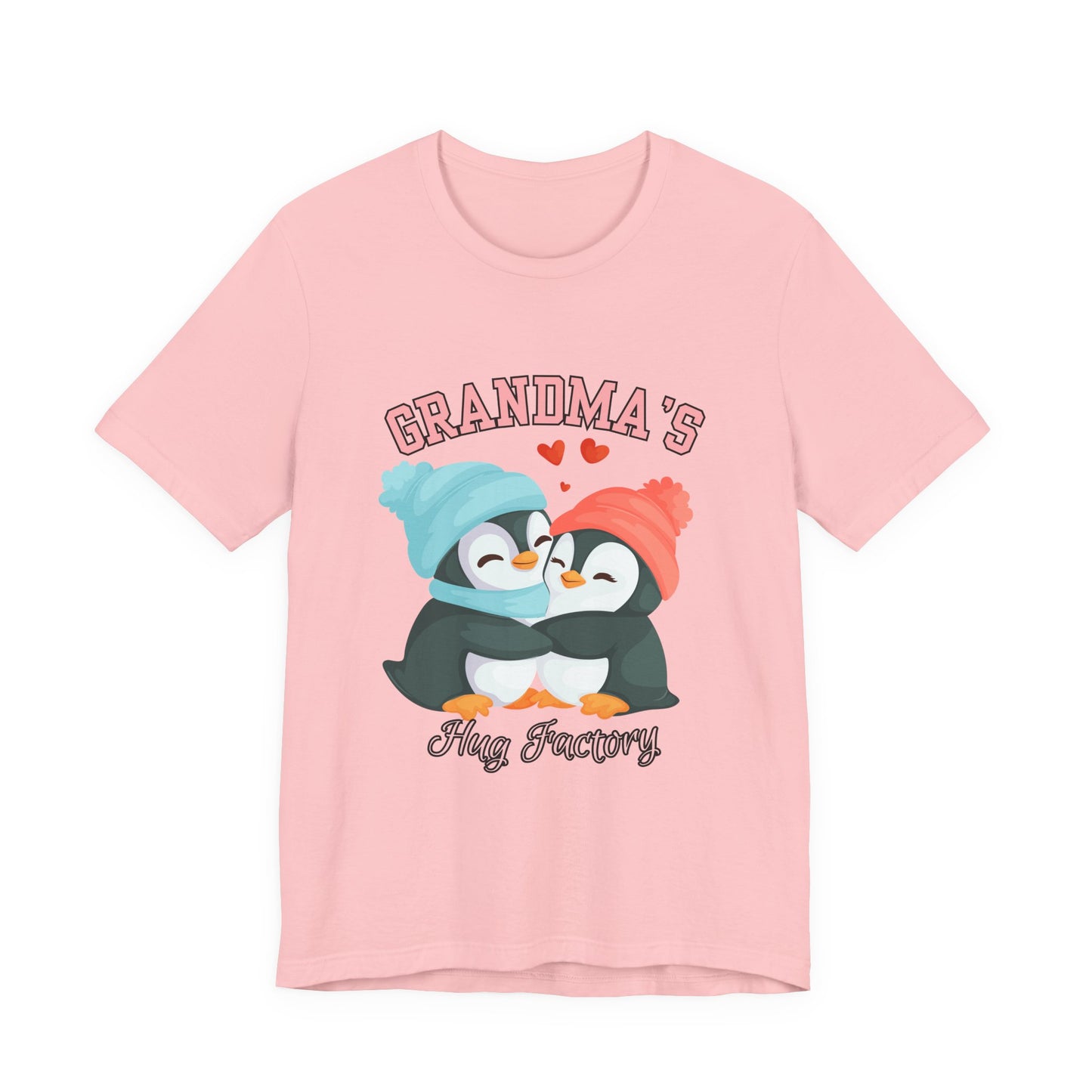 Grandma's Hug Factory T-Shirt, Cute Penguin Tee, Gift for Grandma, Family Reunion Shirt, Mother's Day Gift, Cozy Casual Wear