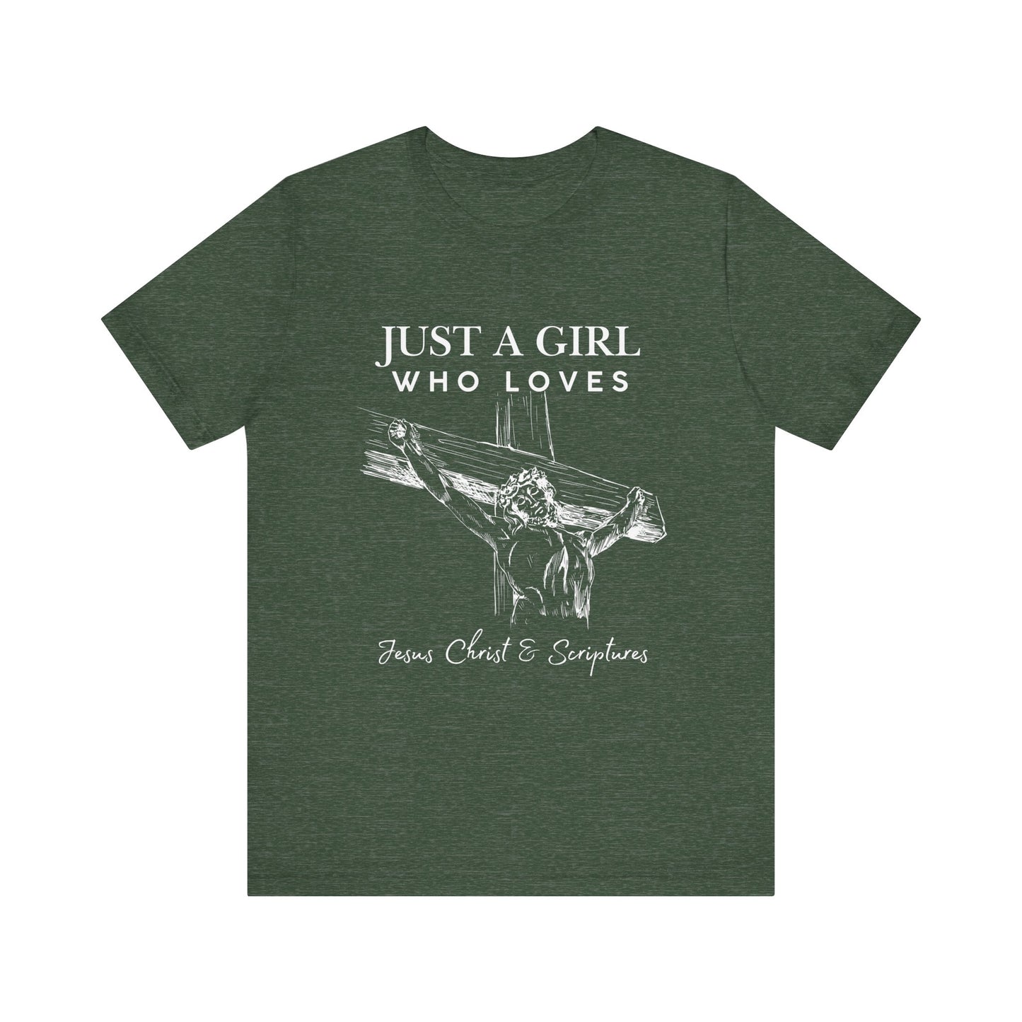 Just a Girl Who Loves Jesus Tee, Christian T-Shirt, Faith-Based Apparel, Inspirational Gift, Religious Fashion