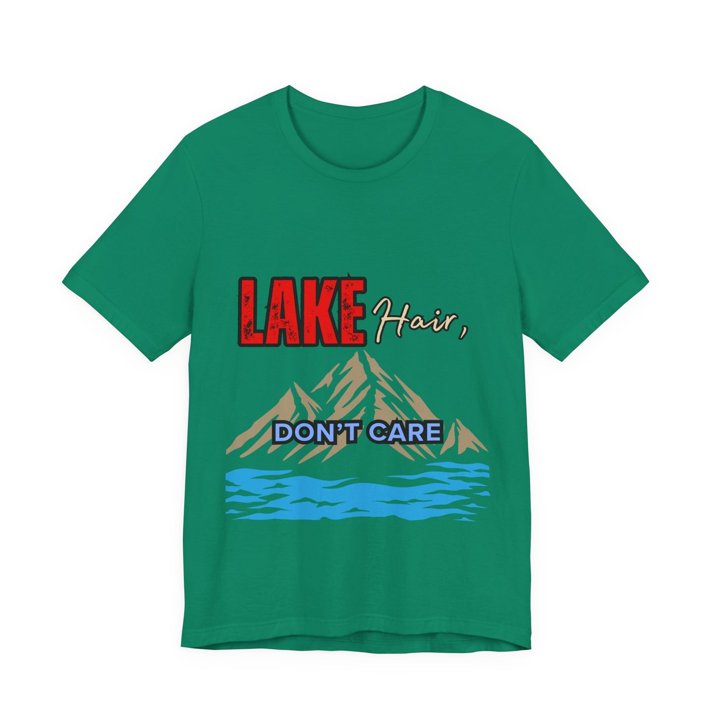 Lake Hair Don't Care Tee - Unisex T-Shirt for Nature Lovers, Outdoor Activities, Lake Trips, Gift for Him/Her, Vacation Essentials