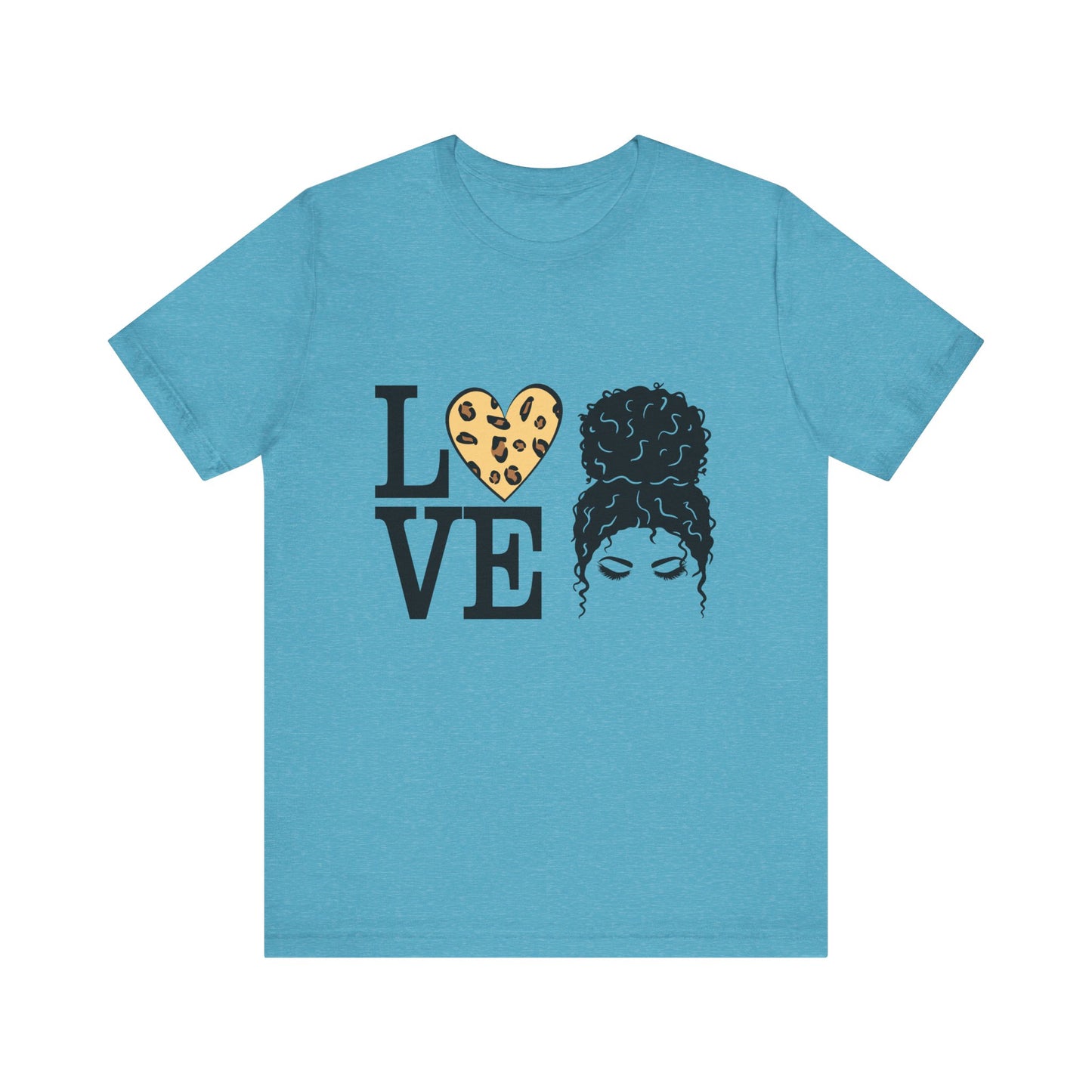 Love Print Girl Tee, Cute Gift for Dates, Casual Everyday Wear, Valentine's Day Top, Unique Fashion Statement for Ladies