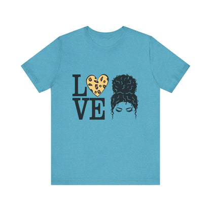 Love Print Girl Tee, Cute Gift for Dates, Casual Everyday Wear, Valentine's Day Top, Unique Fashion Statement for Ladies